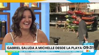 El anecdótico saludo de Gabriel Alegría a Michelle Adam. Tu Día, Canal 13