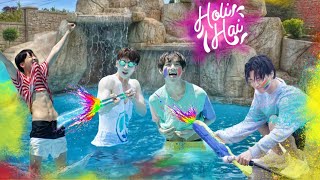 BTS Holi special waterpool // Hindi dubbing // run ep4