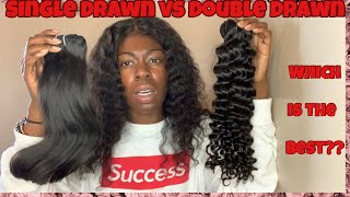 Single Drawn VS Double Drawn | What is the best quality?? #singledrawn #doubledrawn #hairquality