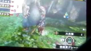 MH3  アオアシラを蹴りだけで倒してみたｗｗ