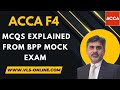 ACCA F4  - MCQs explained from BPP Mock Exam 1 | F4 Exam Preparation Question Practice with Solution