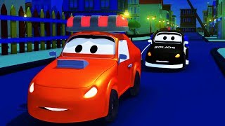 Мультфильм для детей - Авто Патруль: пожарная машина и полицейская машина в Авто