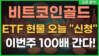 [ 비트코인 골드 ] ETF 현물 오늘 신청 이번주 100배 간다!