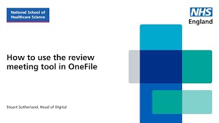 How to use the review meeting tool in OneFile