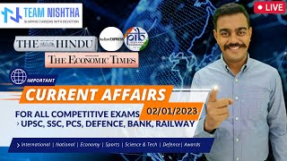 Current Affairs of the day: 02-01-2023 | For UPSC & All Defence exams