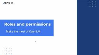 Roles and Permission - OpenLM