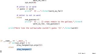 using python strings in hangman part2