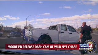 Moore PD release dash cam of wild NYE chase