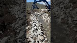 Riprap work with mini excavator #erkatwerk #kobelco #excavator #miniexcavator #dirtlife