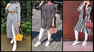 Stylish striped kurti designs |@Afshanvlogs656 | lining kurti designs | lining kurti, designs