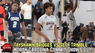 Seth Trimble And Tayshawn Bridges Face Off! UNC Commit Shuts The Gym Down!