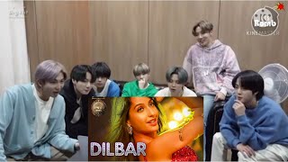 BTS reaction to bollywood song|Dilbar Dilbar song|BTS reaction to Indian songs|