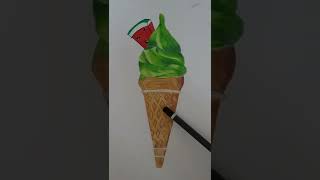 Just something I want to eat - Realistic ice-cream drawing