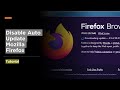 How to Disable Auto Update Mozilla Firefox