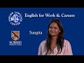 English for Work & Careers: Sangita | Howard Community College (HCC)