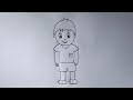 How to draw a little boy // drawing a cute little boy