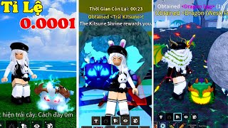 [BloxFruit] 1000 Ngày Tìm Tất Cả Trái Xịn Lấy Trái Đảo Kitsune Đảo Rồng Quá Ngon