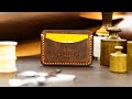 Making a HANDMADE Leather CARD HOLDER with Tuscan Vegetable-Tanned Leather | ASMR | How It's Made