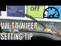 How to change windscreen wipers setting on VW T4