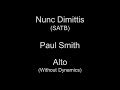 [Alto] Nunc Dimittis (SATB) / Paul Smith, Voces8