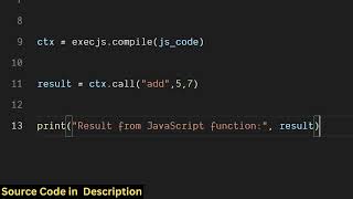 How to Execute Javascript Function Code in Python Script Using execjs Library