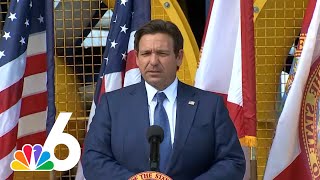 Gov. Ron DeSantis announces home, car insurance relief in Miami news conference