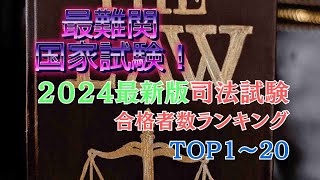 【ランキング】最難関国家試験の司法試験2024合格者ランキングTOP20！