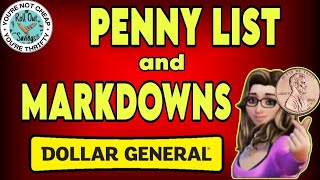 New Penny List and Markdowns for Dollar General!