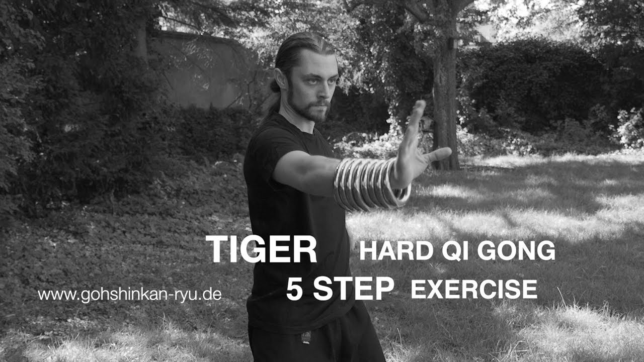 Tiger Hard Qi Gong 5 Step Exercise - YouTube