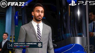 FIFA 22 PS5 - Barcelona Career Mode #3 Vs Getafe Ft. Aubameyang, Traore, | La liga | Gameplay