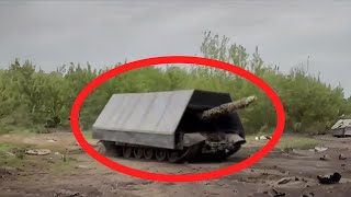 Russia's Strange Defense Tank Against Ukrainian Drone Swarms - Caught on Camera