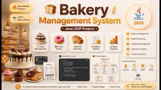 🍞🎂Bakery Management System Using Java | Complete Java OOP Project | Menu-Driven Application Tutorial