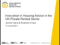 Innovation in Housing Advice in the UK Private Rented Sector