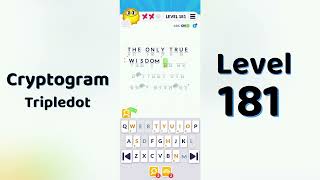 Cryptogram Tripledo Level 181 Solutions 🧩 | Logic Puzzle Game | Mini Boss