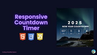 Responsive Countdown Timer Tutorial | JavaScript Beginner Project (Hindi)