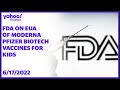 FDA dėl Moderna COVID-19 vakcinos EUA ir Pfizer-BioNTech COVID-19 vakcinos vaikams