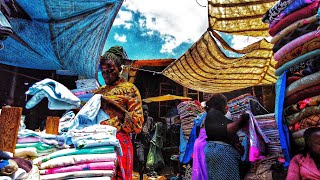 Busy African OWINO Market Kampala Uganda African Walk Videos