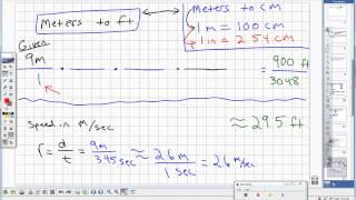a1 dimensional analysis converting meters to feet