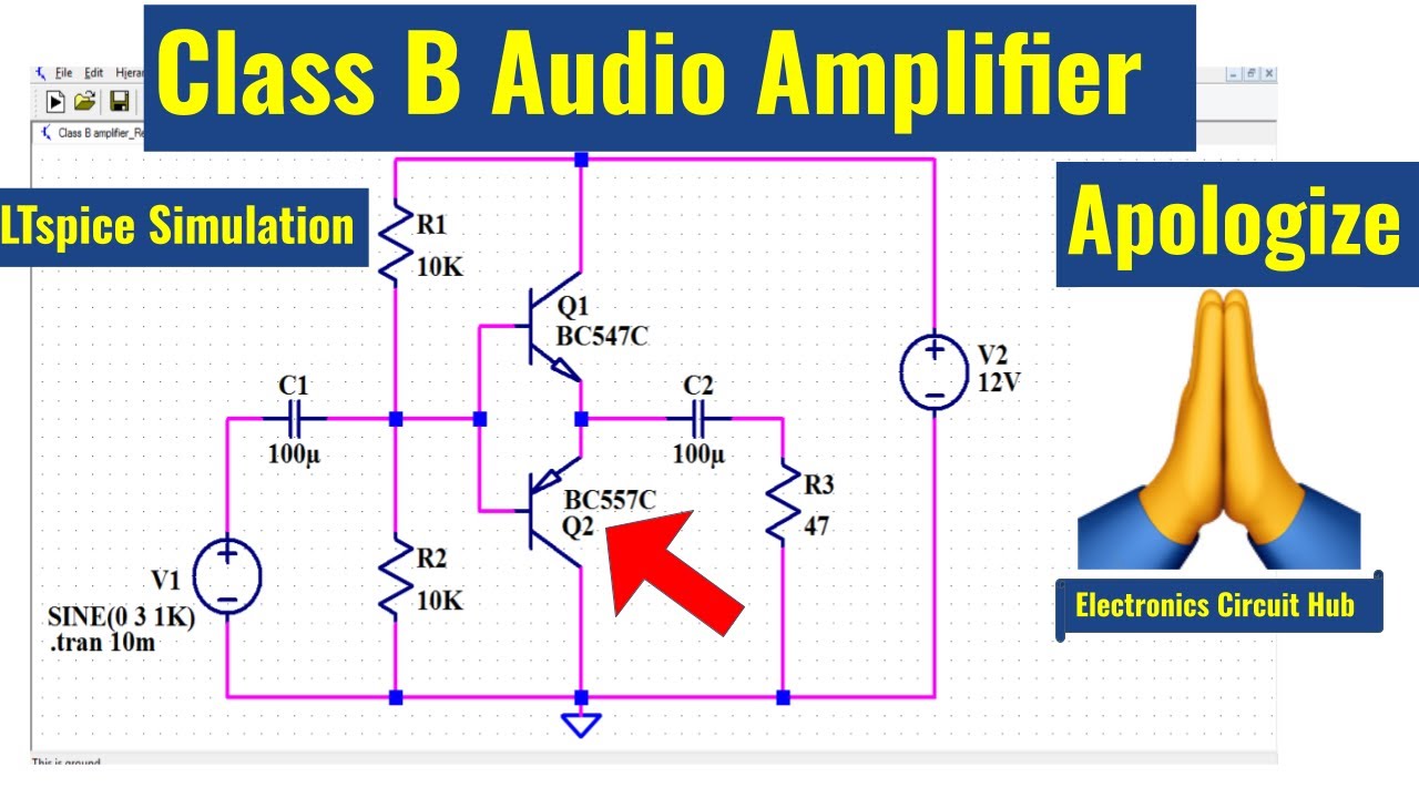 LTSpice Class B Amplifier - Revised - YouTube