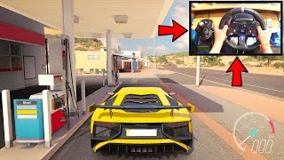 Forza Horizon 3 Driving Lamborghini Aventador SV (Steering Wheel + Paddle Shifters) Gameplay