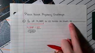 Place Value Mystery Example
