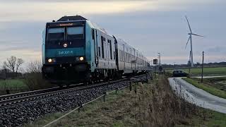 Marschbahn | 09.01.2025 Bf Lehnshallig | 245 207 - RE 11006 | Hamburg-Altona - Westerland(Sylt)