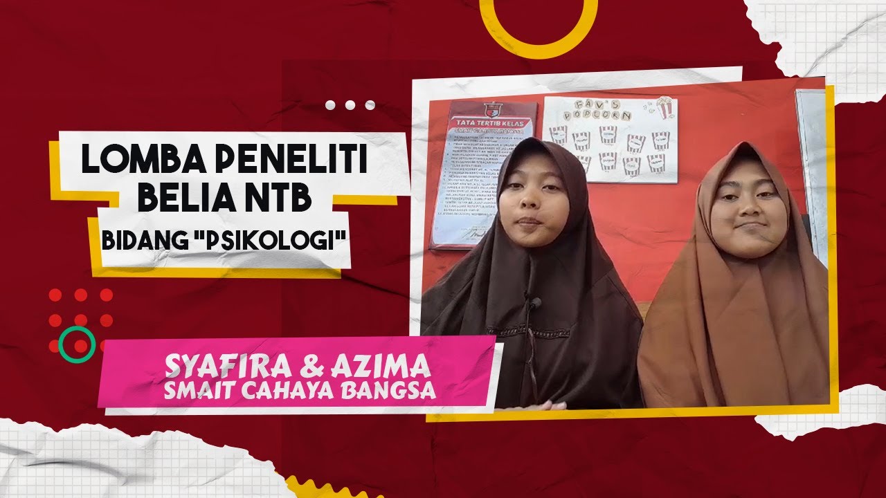 Syafira Dan Azima - Lomba Peneliti Belia NTB 2023 - YouTube