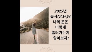 2025년 을사(乙巳)년 나의 운은 어떻게 흘러가는지 알아보자!