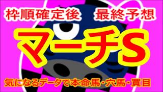 マーチS【2分半でわかる】枠順確定後最終予想2018