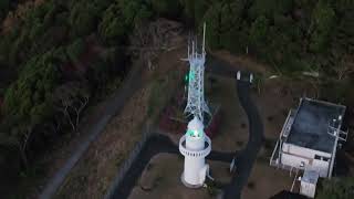 ドローン映像❗️夜明け前の日向岬　細島灯台