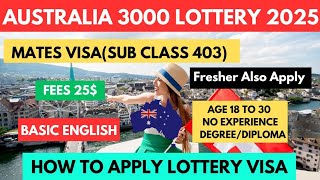 Australia MATES 3000 Lottery All Process #lottery #austrlia