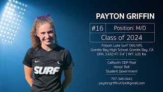 Payton Griffin Soccer Highlights Summer 2022