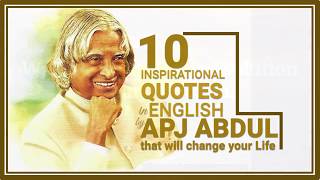 10 Inspirational Quotes in English by APJ Abdul Kalam | APJ Abdul Kalam Quotes
