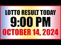 Lotto Result Today 9pm Draw October 14, 2024 Swertres Ez2 Pcso